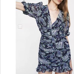 Zara drappee detailed dress new with tag